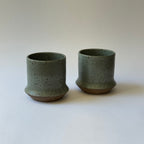 Dupla de Copo Ceramica c/ base - Azul Represa